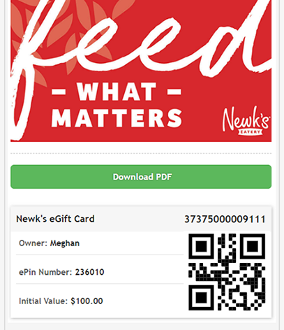 Apple Wallet for Toast Gift Cards